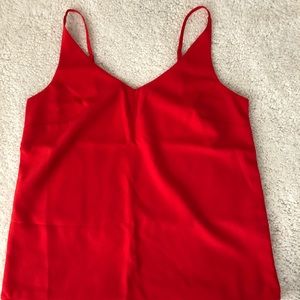 Banana Republic V neck tank top, Red, XS